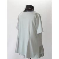 Elegancka Bluzka z falbankami idealna pod żakiet - oliwkowa